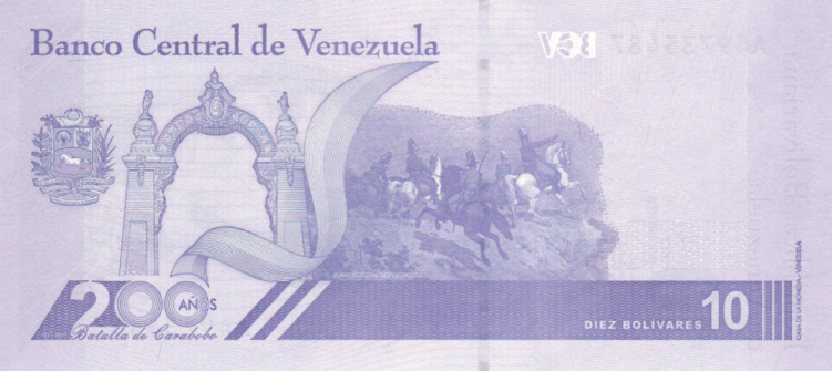 PN116 Venezuela - 10 Bolivares Year 2021